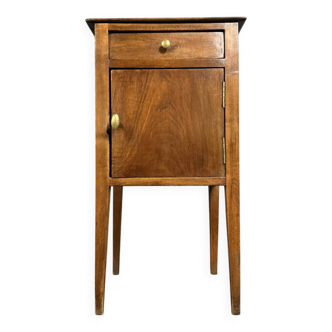 Chevet table de nuit époque Louis XVI en noyer vers 1800