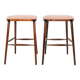 Tabourets de bar rosé velours côtelé Lot de 2