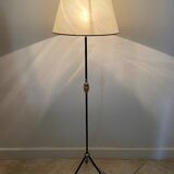 Lampadaire vintage , décors en laiton pieds tripodes circa 1960’s