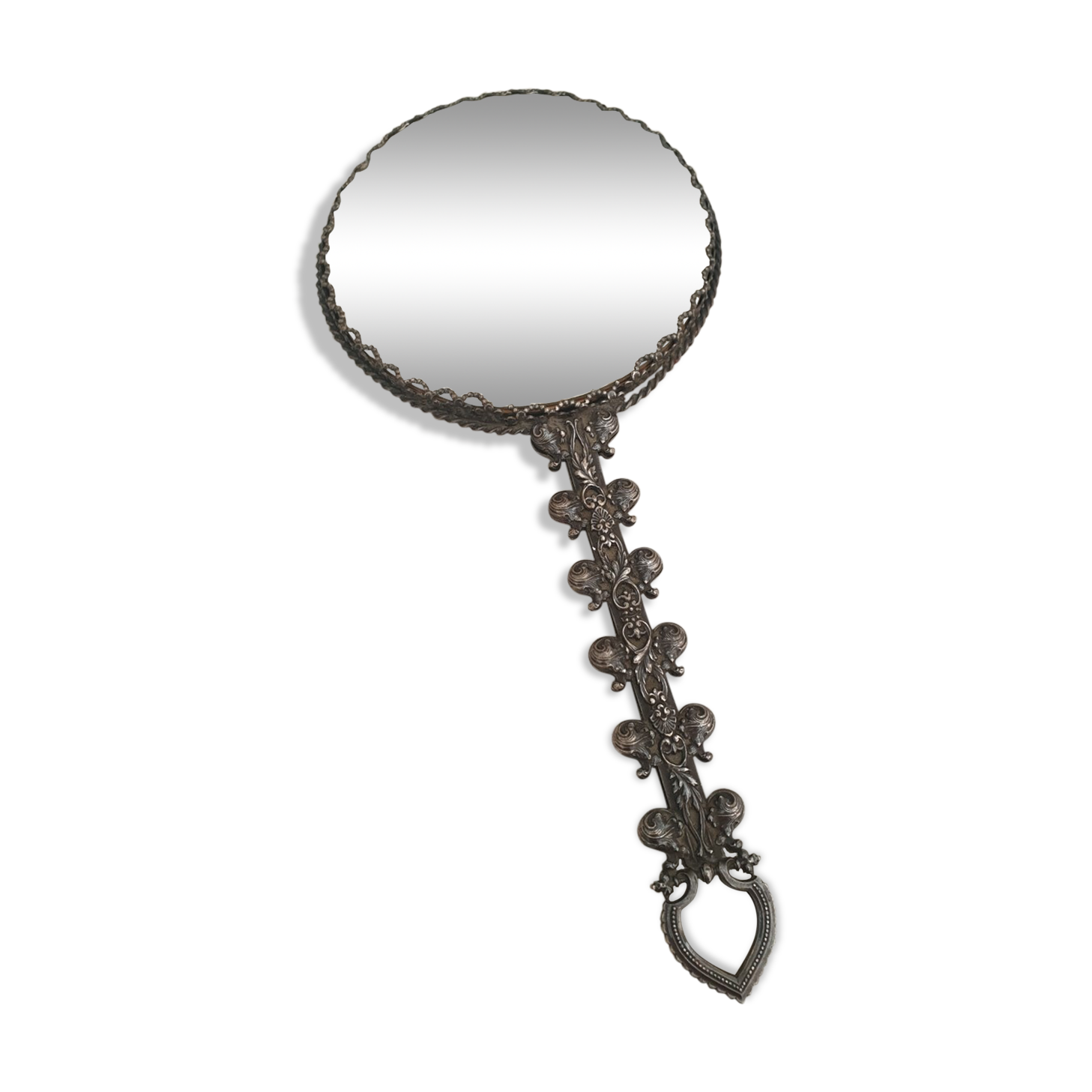 Hand mirror XIXth 28x13cm