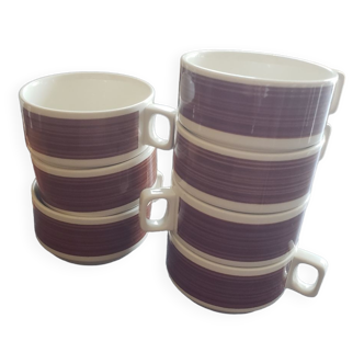 7 tasses Boch vintage