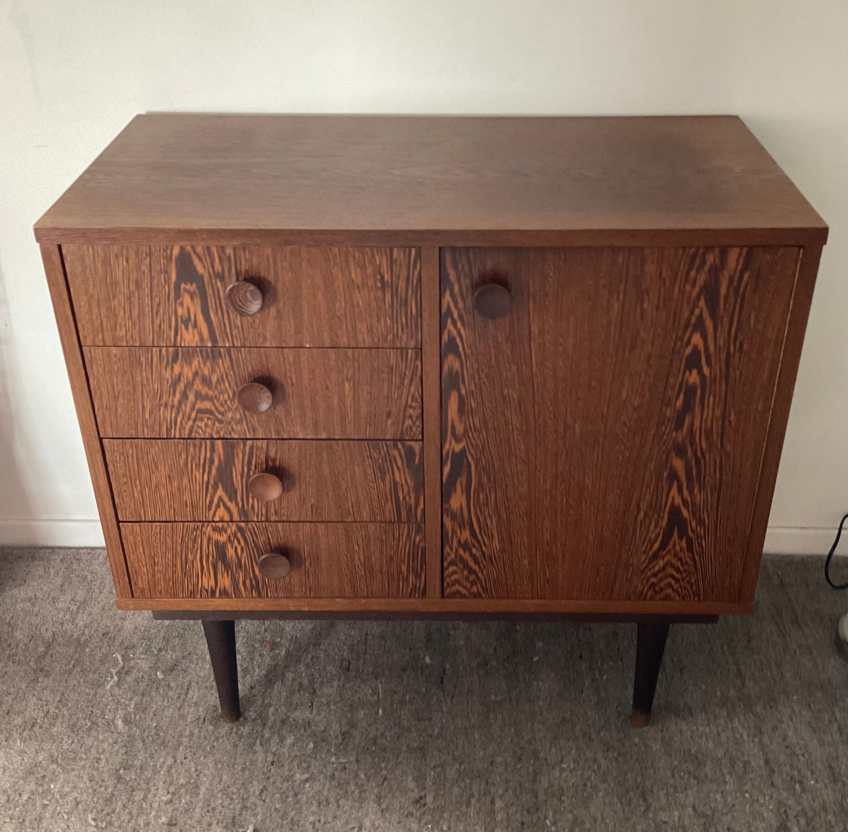 Vintage rosewood chest of drawers 60s