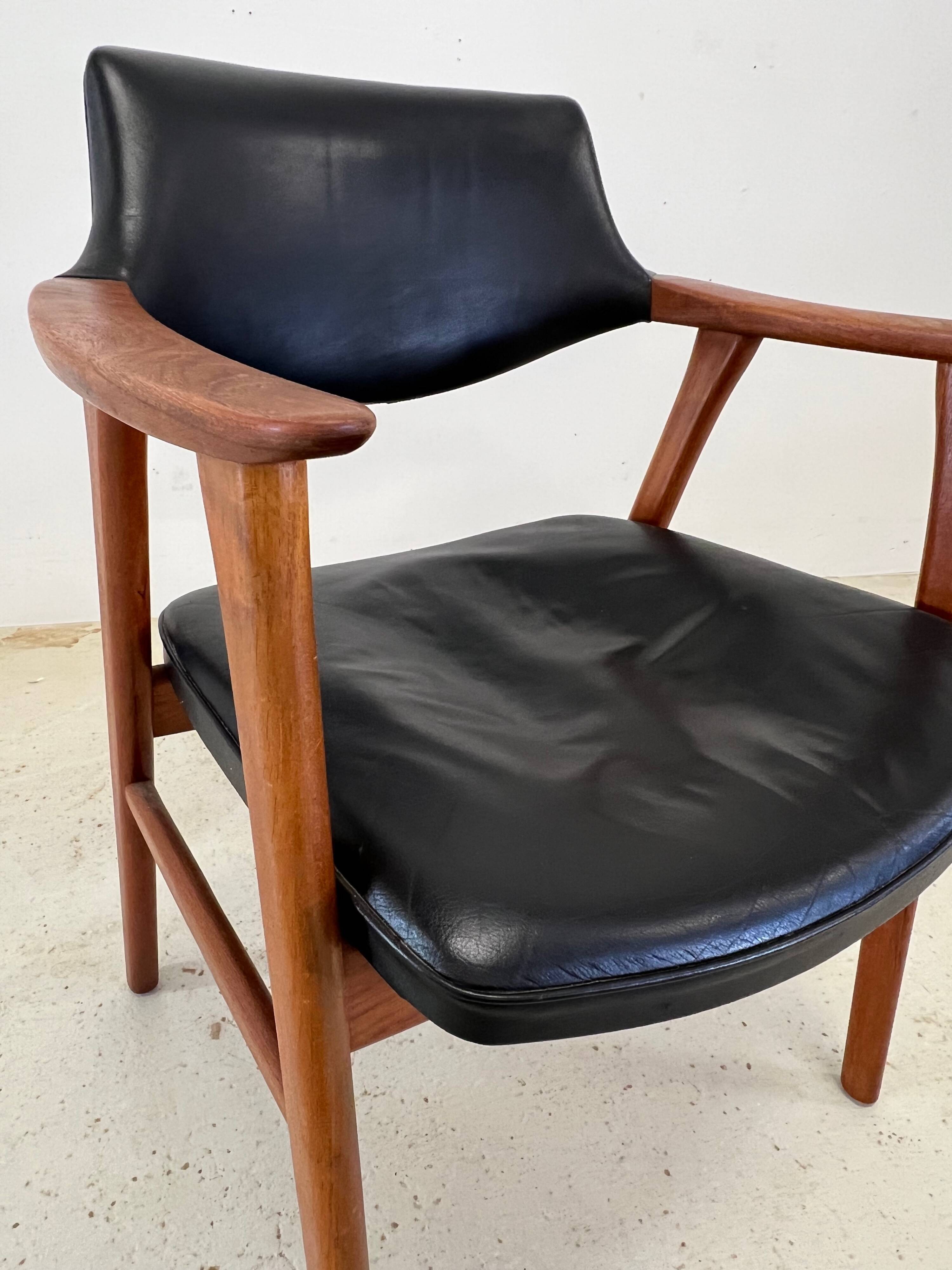 Erik Kierkegaard Teak & Leather Armchair By Hong Møbelfabrik, 1960s