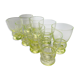 Verres à liqueur jaune fluo
