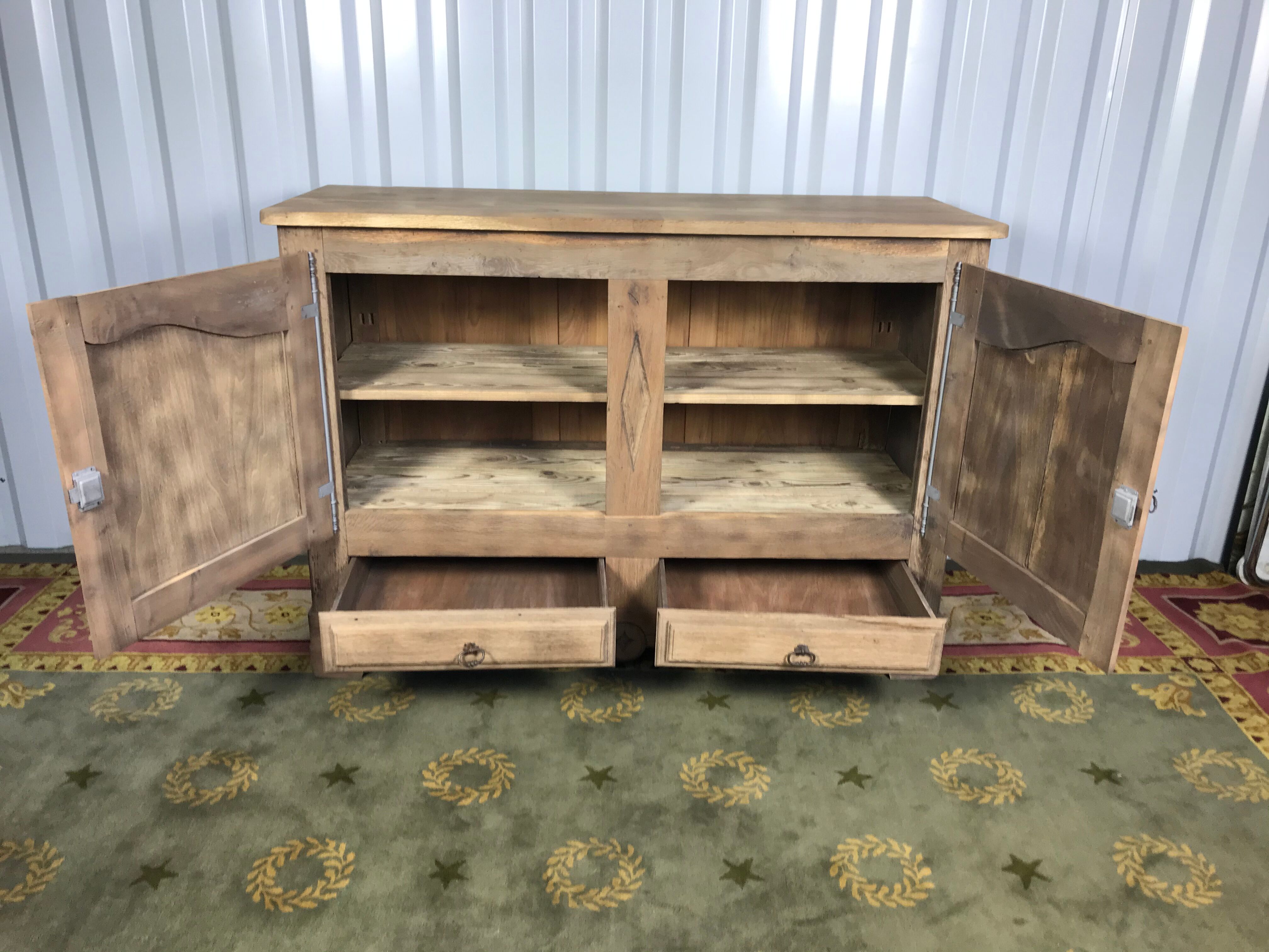 Rustic bass buffet in solid oak erased