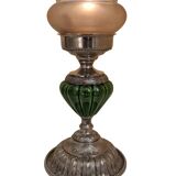 Lampe de table élégant verre et metal