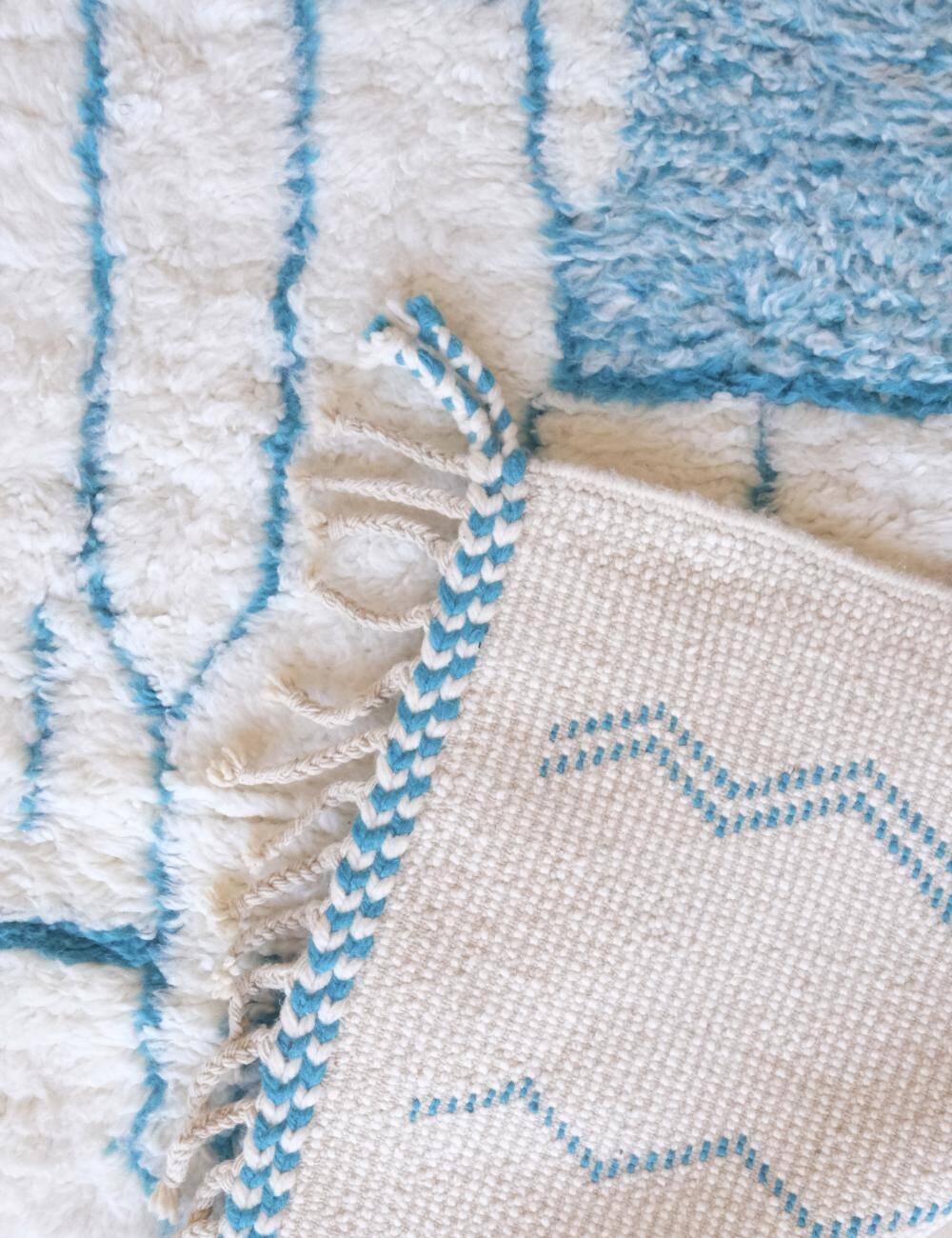 Blue Berber Rug - 280 x 214 cm