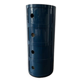 Meuble de rangement Kartell Componibili 4 element bleu design par Ferrieri