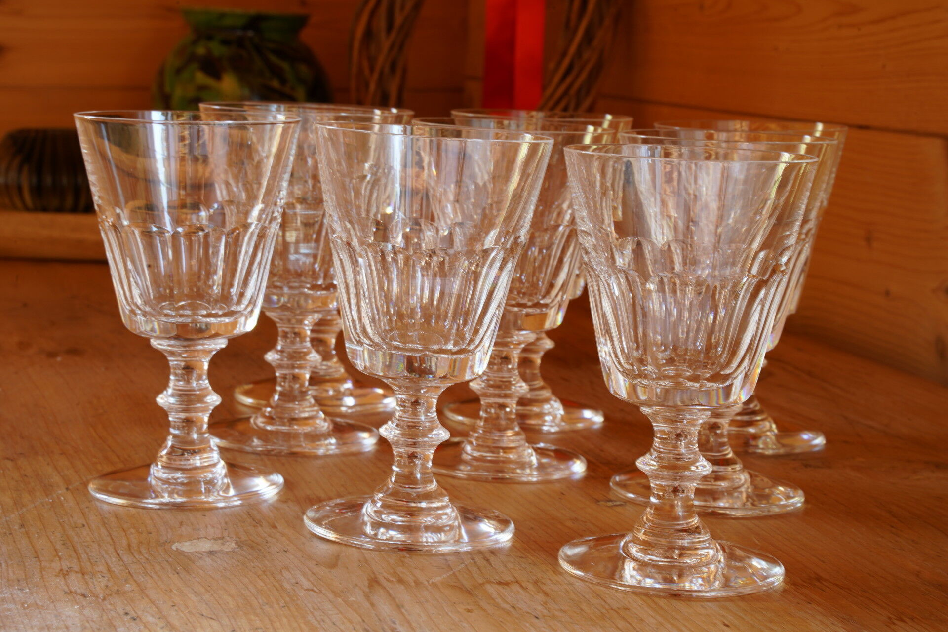 Set of 9 crystal wine glasses from Saint-Louis - Caton model