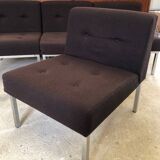 Brown armchairs