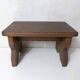 Old small bench in solid oak wood vintage step stool