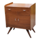 Vintage oak chest of drawers feet compass and fins of the 50s 2 doors 1 drawer