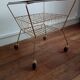 1960s metal dore and scoubidou side table