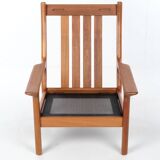 Glostrup teak armchair Denmark, wool, vintage