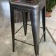 Genuine TOLIX H75 industrial high bar stool, stackable, varnished metal.