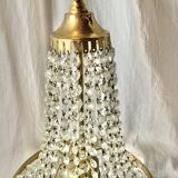 Hot air balloon pendant with glass tassels and gold frame