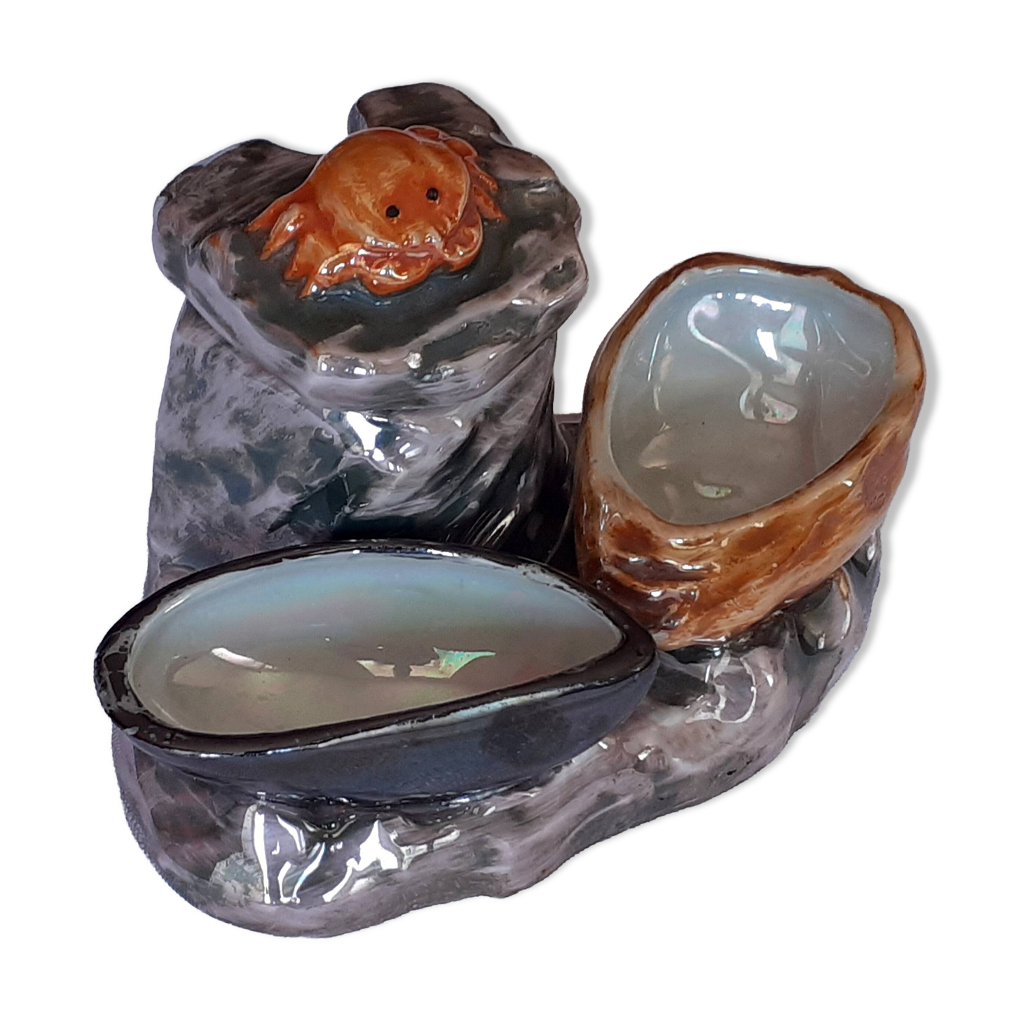 Porcelain salt cellar / Sea theme