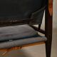 Kaare Klint Safari Chair in Grey Canvas and Dark Stained Ash for Rud Rasmussen