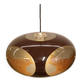 Space age bug eye UFO lamp *** Massive Belgium *** chocolate brown colour **
