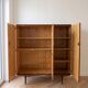 1950s wooden storage furniture with a mirror