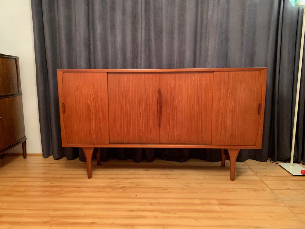 Danish highboard by Henning Kjaernulf for Bruno Hansen, 1960s