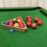 English billiards of the 1950s in mahogany
