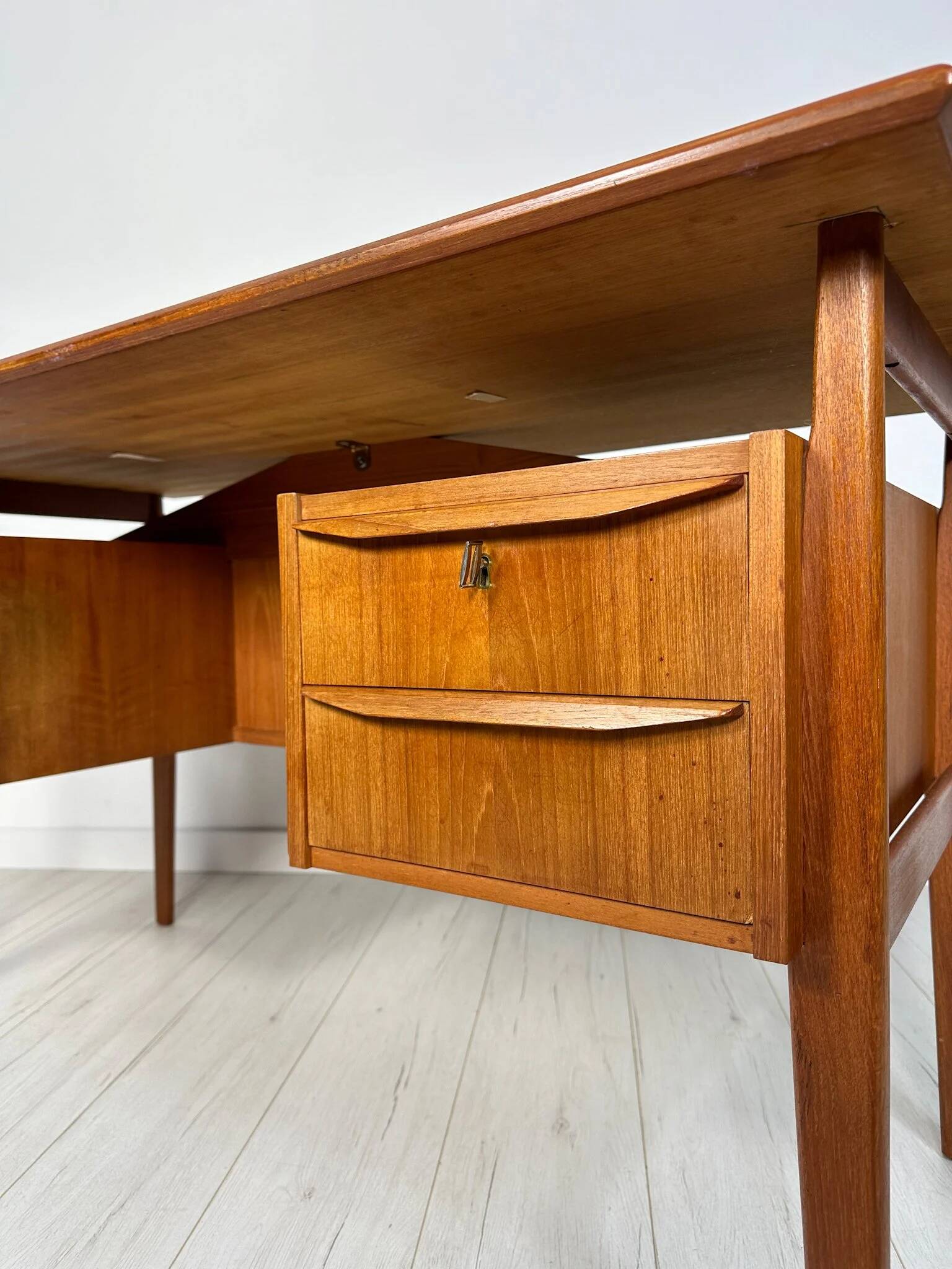 1960s Vintage Mid-Century Danish Teak Writing Desk