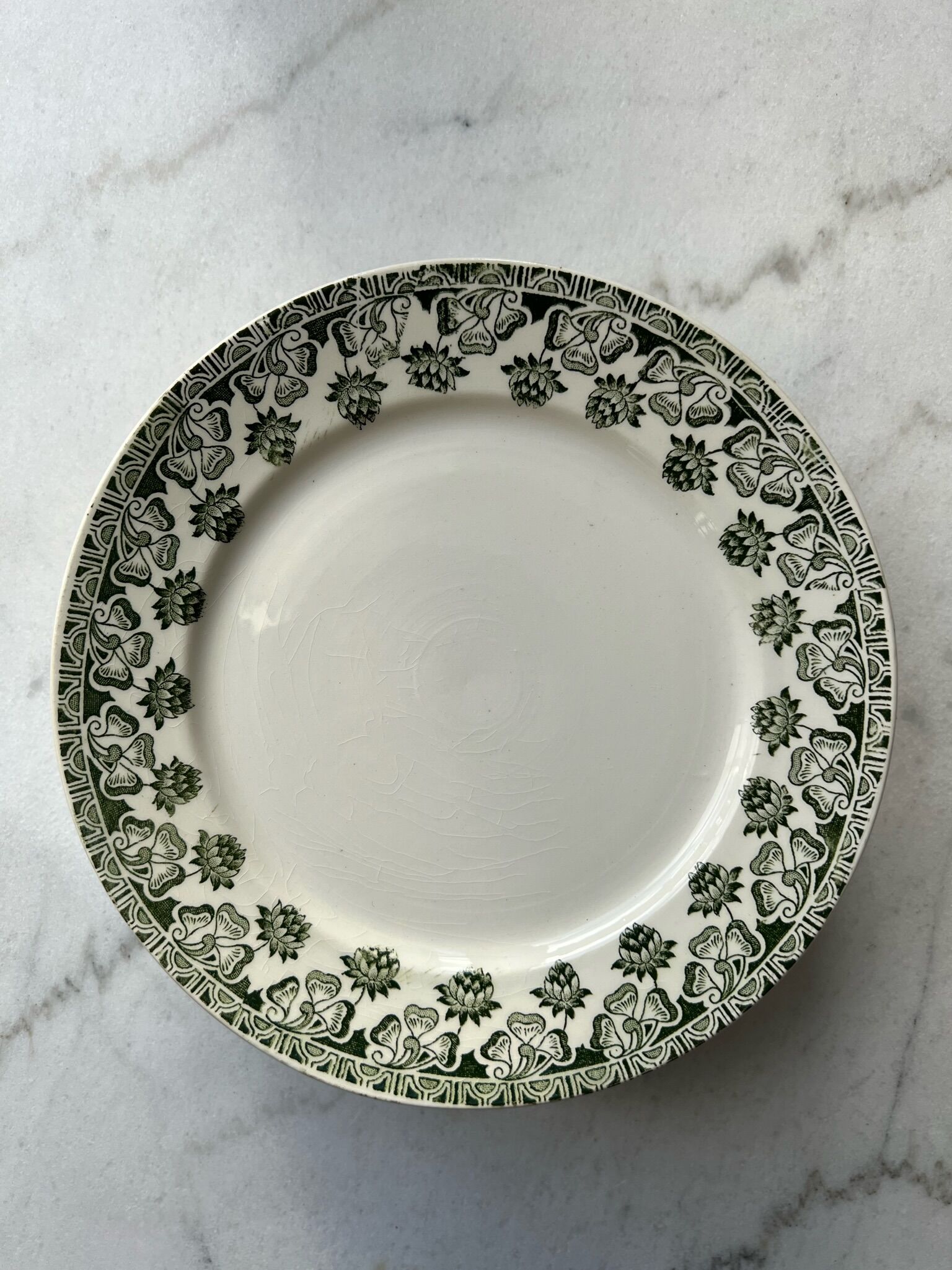 Set of 10 plates Terre de Fer, Model Clover - Badonviller
