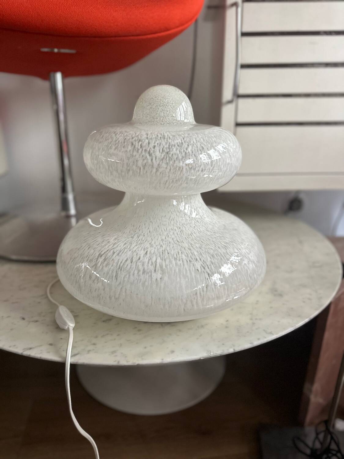 Large Murano glass lamp, Italian design, 70s