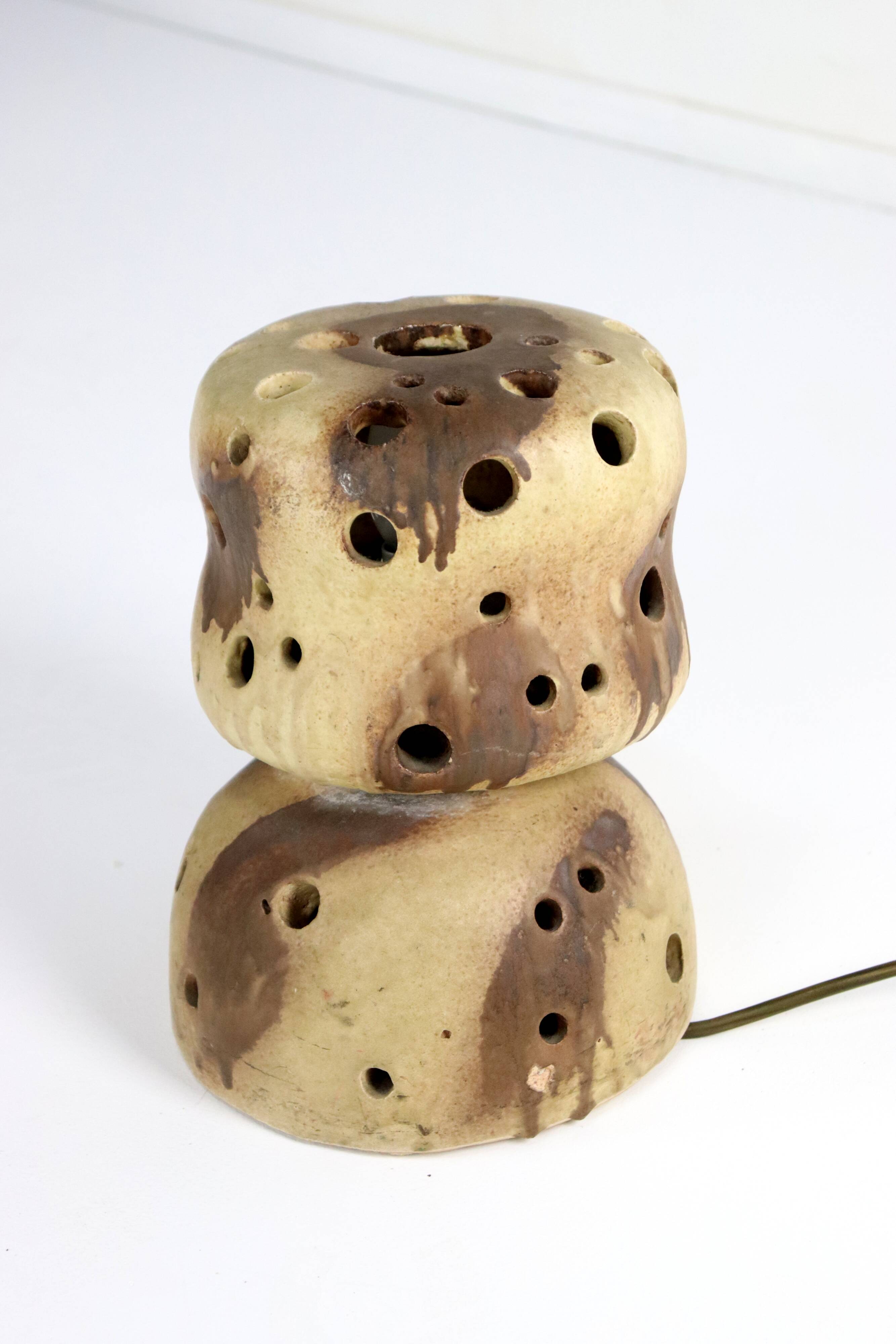 Lampe en céramique brutaliste