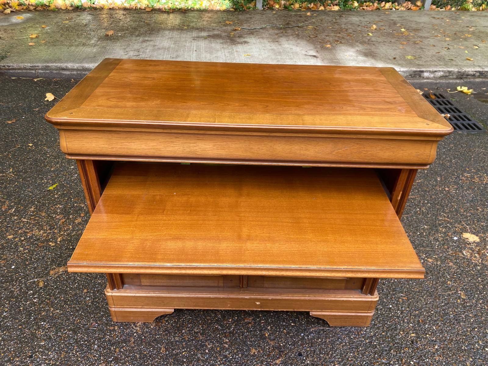 Louis Philippe sideboard in satin light wood 86cm