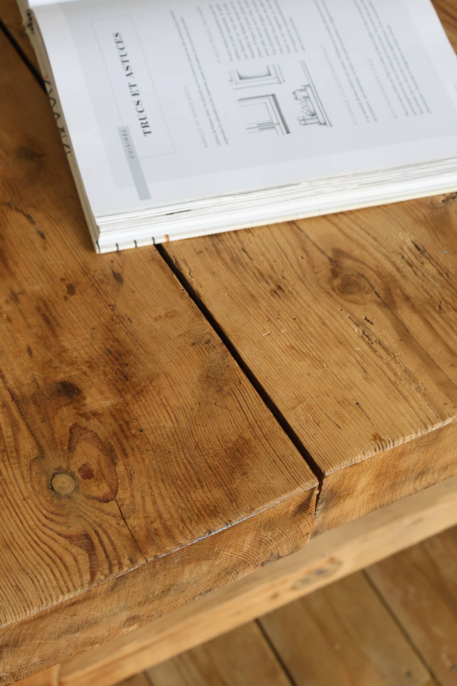 Renovated farmhouse table