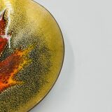 Enamelled catchall leaf signed Jules Perrier artisan Quebec