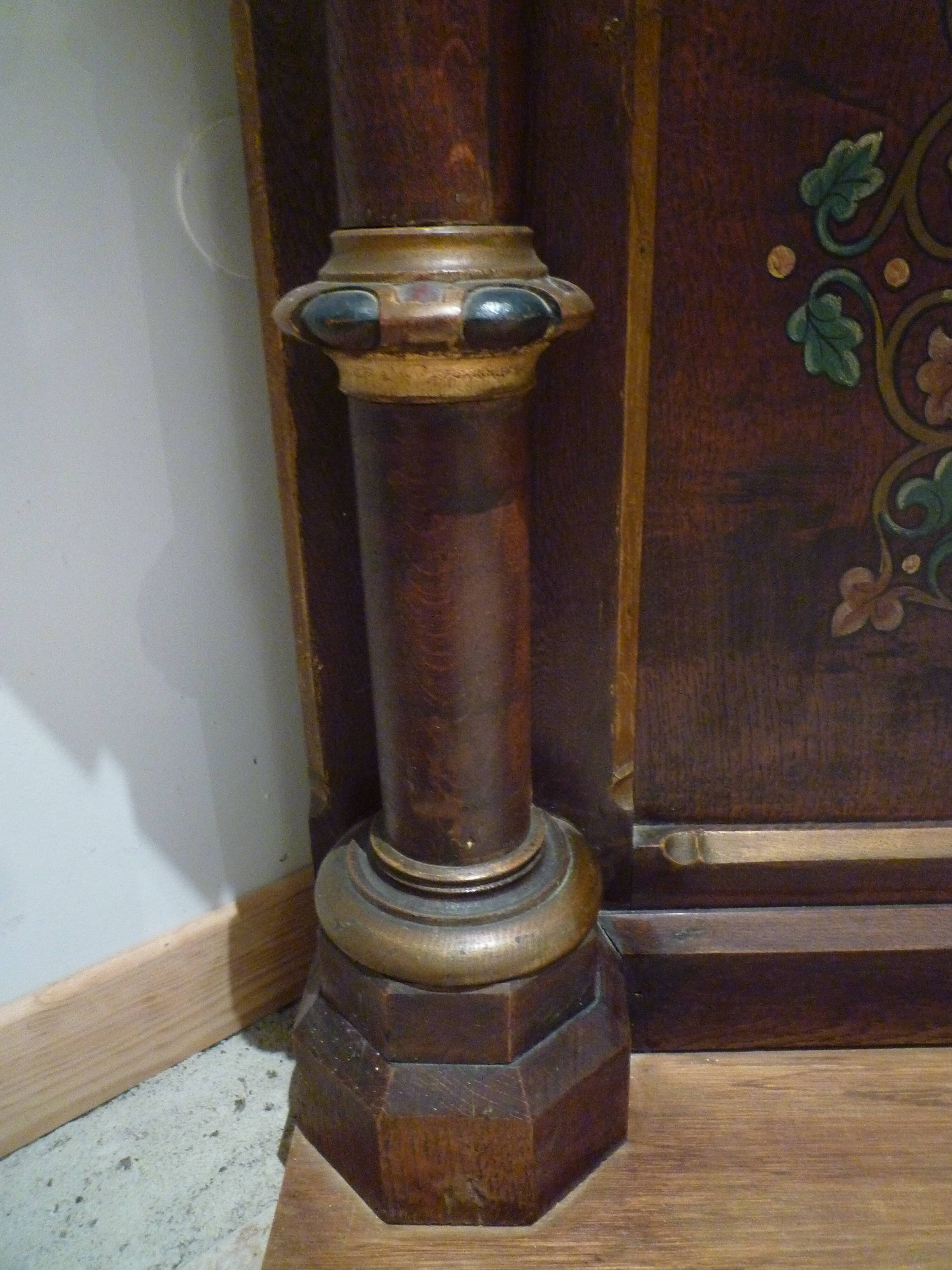 Old corner console, Chapel furniture..