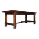 Table de ferme XXL rustique brutaliste "Olavi" en orme teinté NF meubles 12 convives