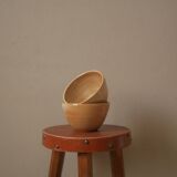 Vintage stoneware ceramic bowls handmade pottery Scandinavian country decoration artisanal manufacturing