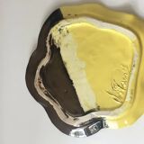 Black and yellow Vallauris plate/saucer