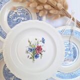 Assiettes creuses bleues vintage