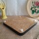 Flat bottom in white veined formica gray - vintage