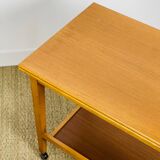 Scandinavian folding teak games table