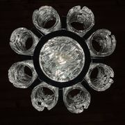 Vintage Ice Murano Chandelier by AV Mazzega, Italy, 1970s