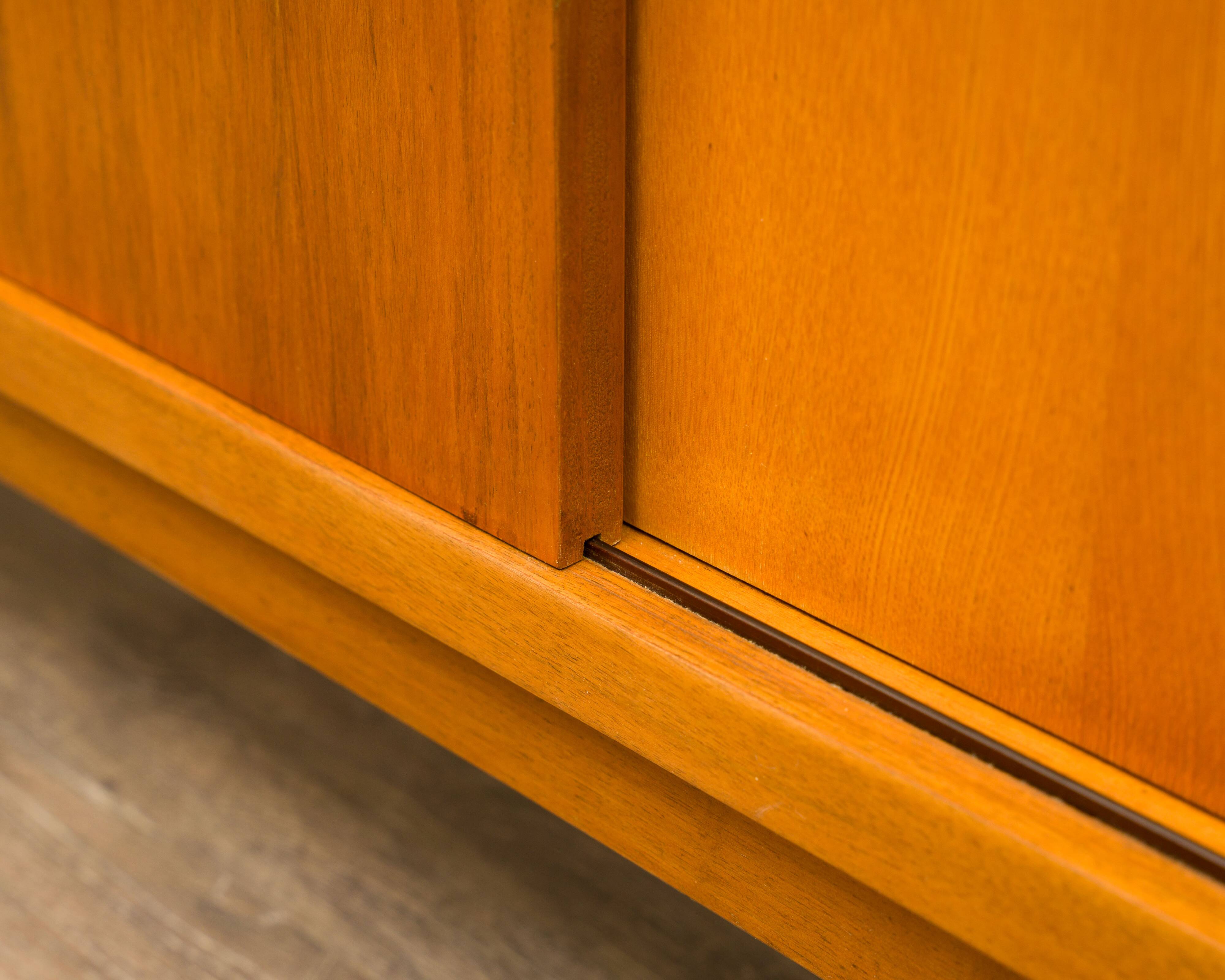 Walnut sideboard with sliding doors, 1950s, design Georg Satink