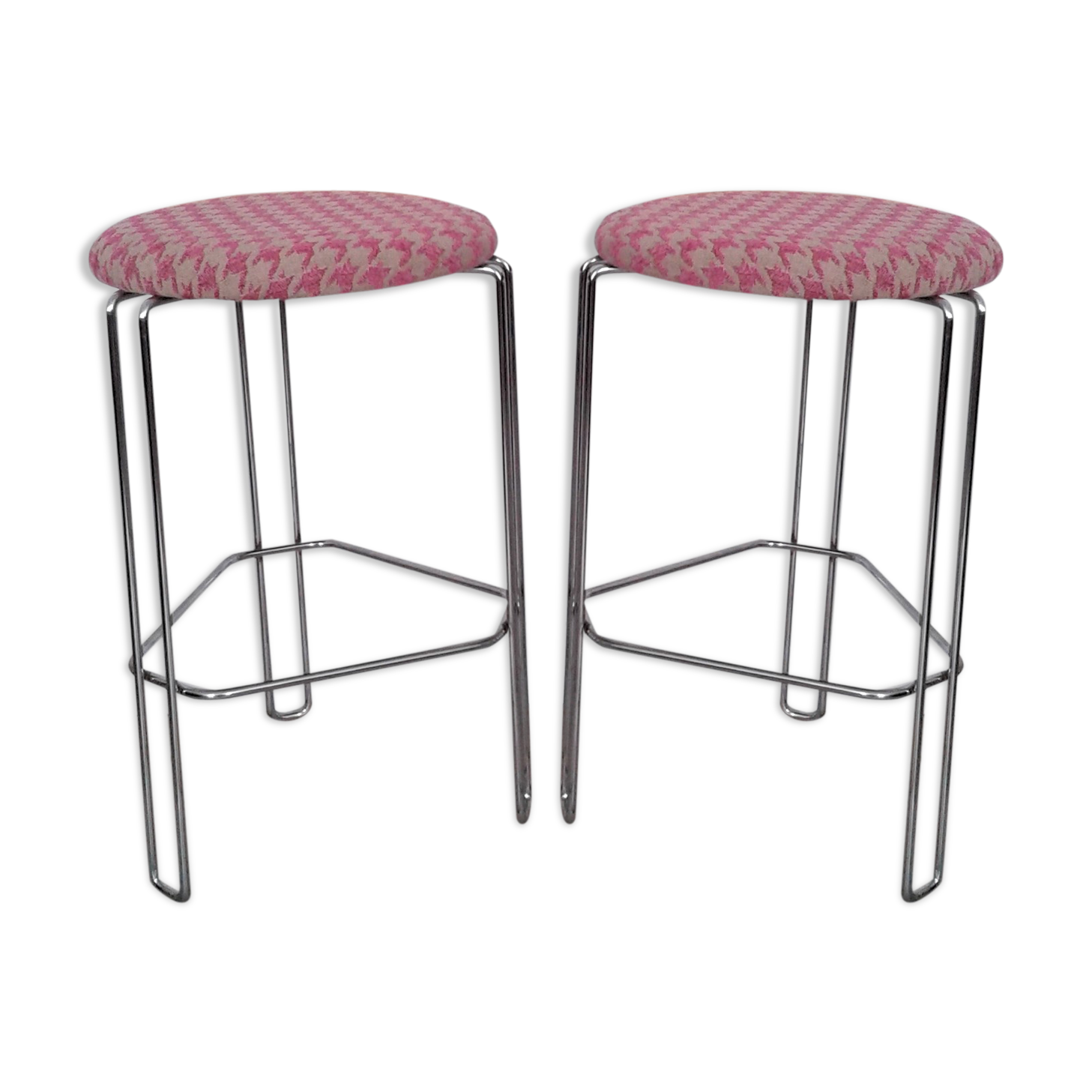 Set of 2 stools high tripod edition Bononia of the 1970s
