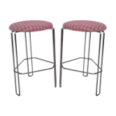 Set of 2 stools high tripod edition Bononia of the 1970s