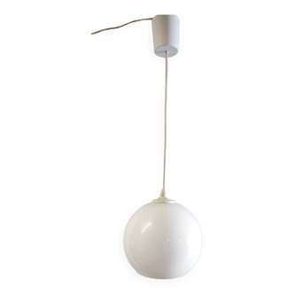 Suspension globe opaline blanc - mid. XXème