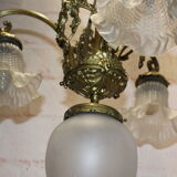 Ancien lustre en bronze style Louis XVI