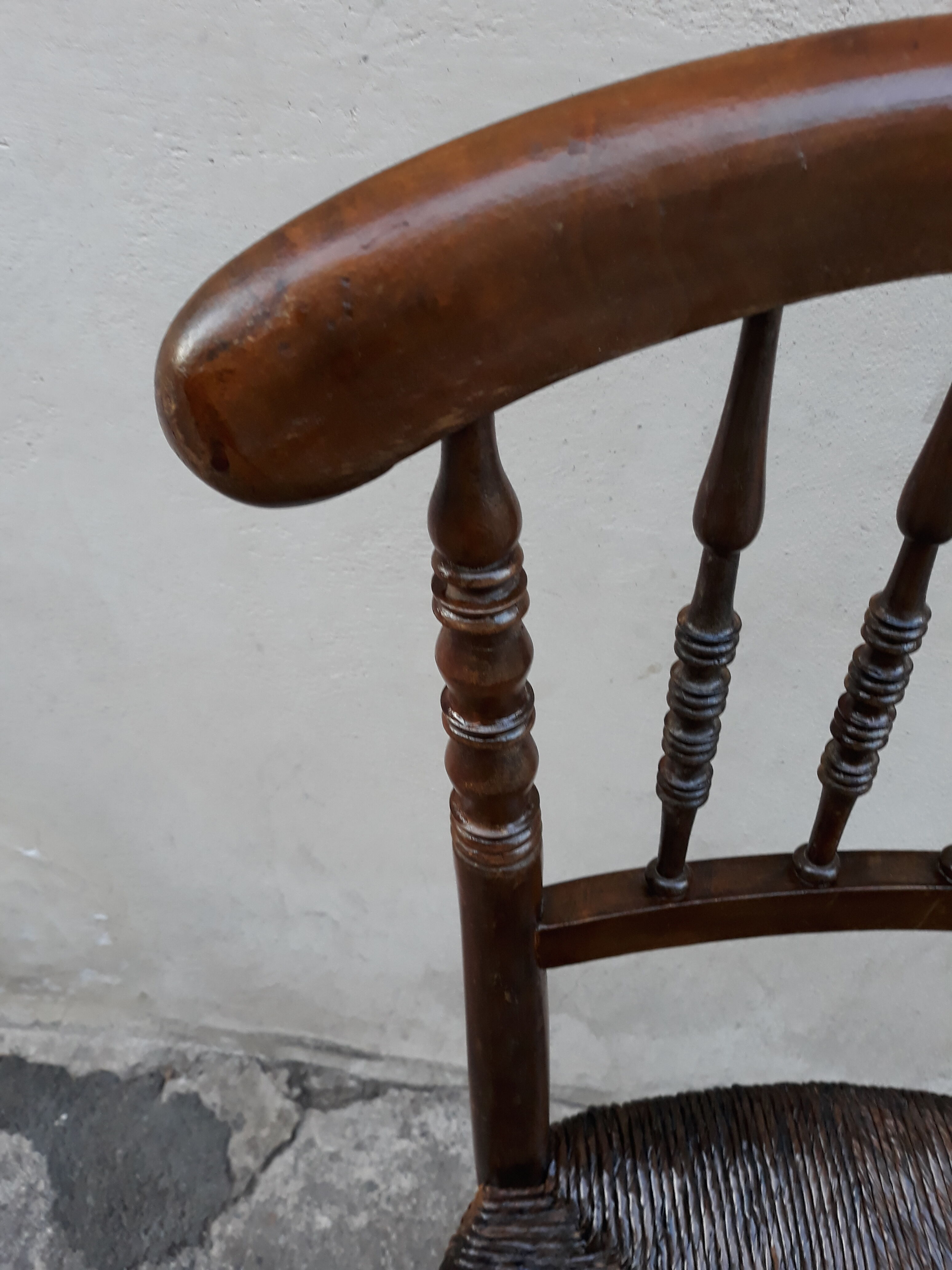 Old chair in mulching