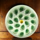Large oyster dish in pastel colors - Saline earthenware - 70s
