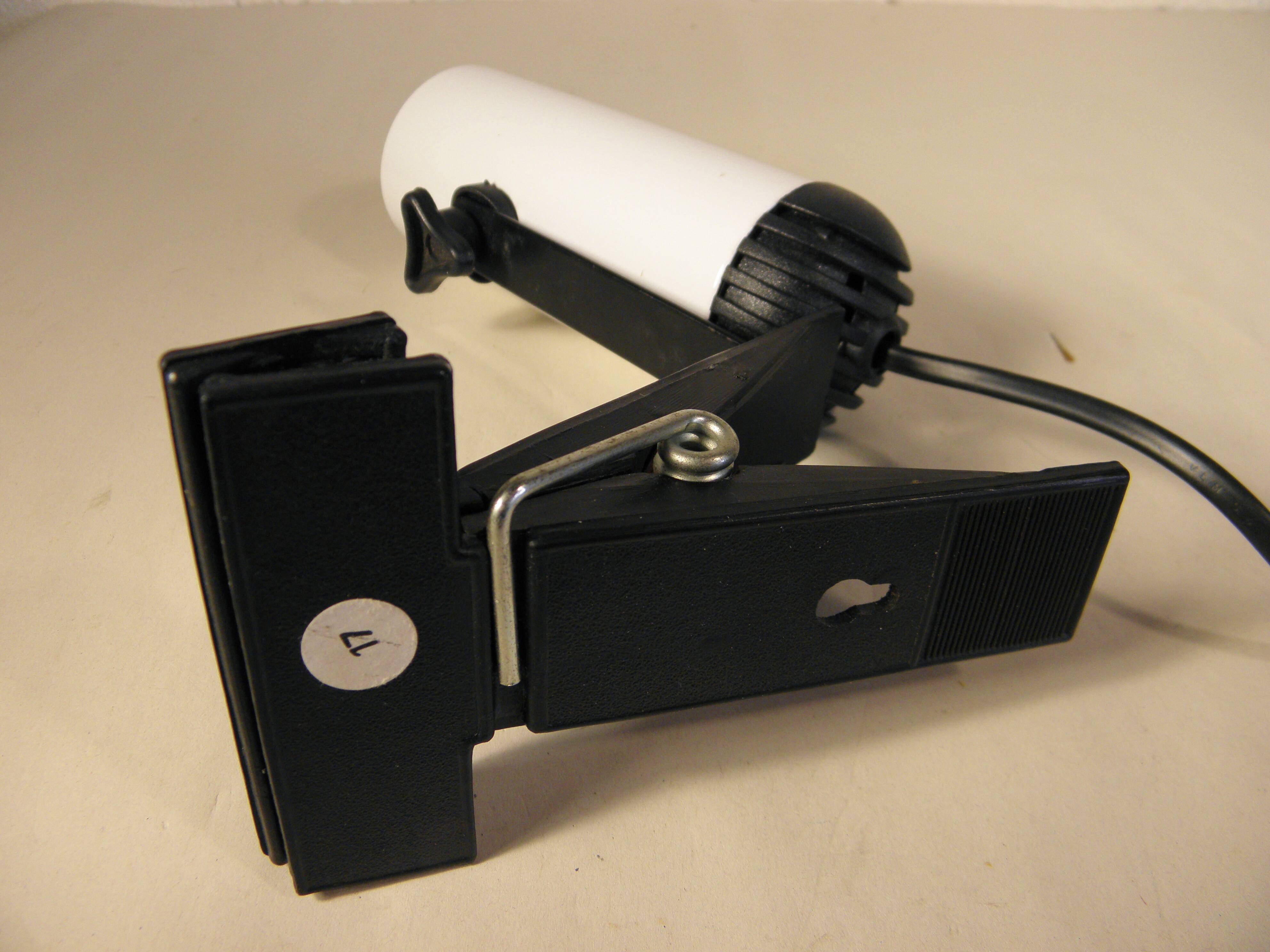 80s wall light, clamp spotlight