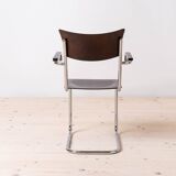 Ensemble de 4 chaises de salle à manger Bauhaus, conçues par Mart Stam, base en acier tubulaire